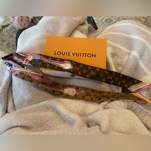 Authentic Louis Vuitton silk neck bow bandou